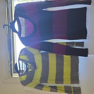 SO Sweaters Bundle: Striped V-Neck & Striped Pullover (2-Pack)